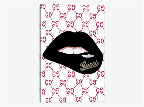 gucci lips canvas|Gucci Lips Canvas Art Print by Julie Schreiber .